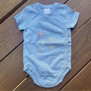 Hanna Andersson - Flower Embroidered Crossover Bodysuit